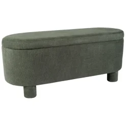 Fabrique de Styles Bancs Et Banquettes>Banc coffre en tissu - Tessia Vert