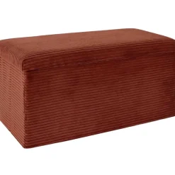 Fabrique de Styles Bancs Et Banquettes>Banc coffre pliable en tissu côtelé - Scarlett Terracotta