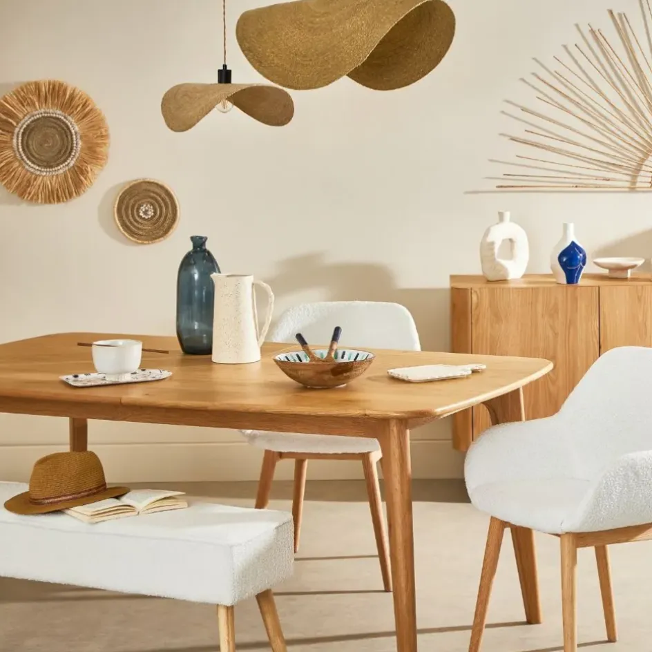 Fabrique de Styles Bancs Et Banquettes>Banc en tissu bouclette - Popy Ecru