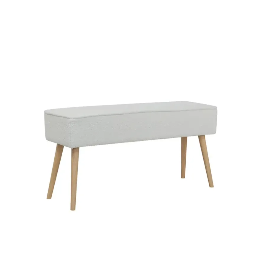 Fabrique de Styles Bancs Et Banquettes>Banc en tissu bouclette - Popy Ecru