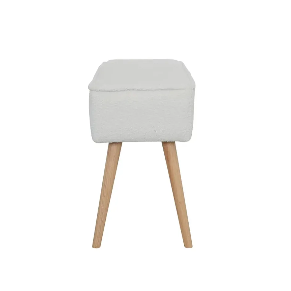 Fabrique de Styles Bancs Et Banquettes>Banc en tissu bouclette - Popy Ecru