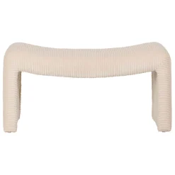 Fabrique de Styles Bancs Et Banquettes>Banc en velours côtelé écru - Minimal Ecru