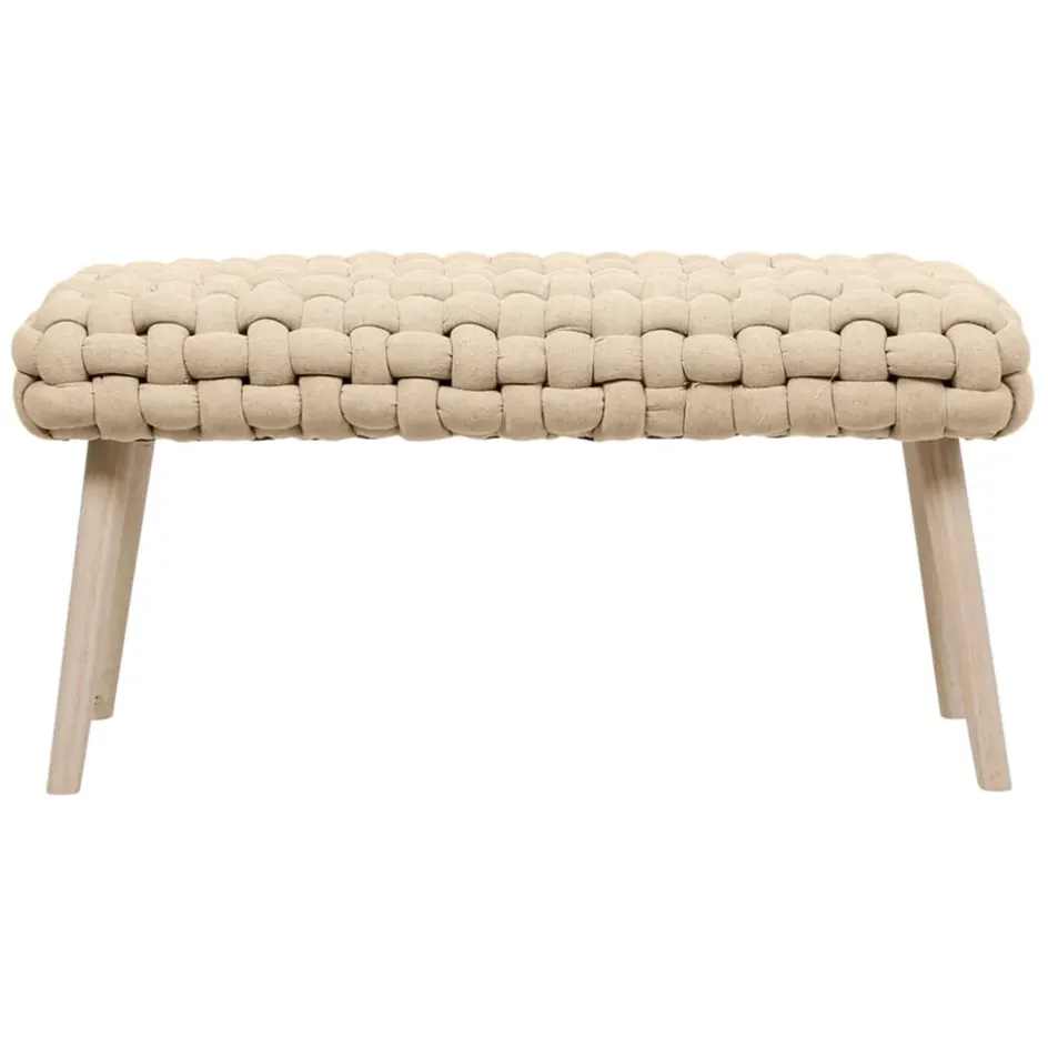 Fabrique de Styles Bancs Et Banquettes>Banc en tissu et pin - Element Naturel