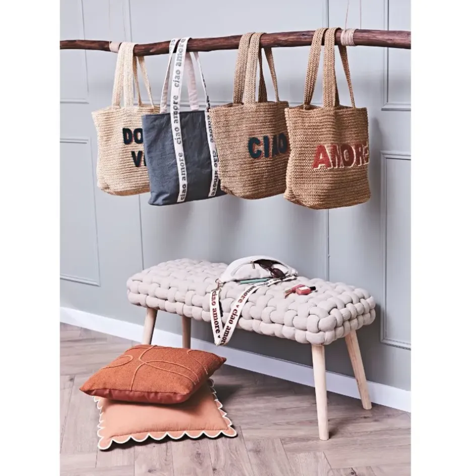 Fabrique de Styles Bancs Et Banquettes>Banc en tissu et pin - Element Naturel