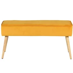 Fabrique de Styles Bancs Et Banquettes>Banc scandinave velours - Popy Moutarde