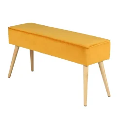 Fabrique de Styles Bancs Et Banquettes>Banc scandinave velours - Popy Moutarde