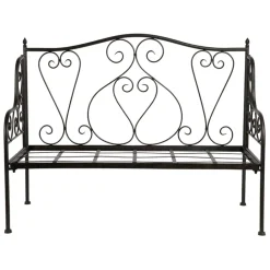 Fabrique de Styles Bancs Et Banquettes>Banquette 2 places en fer forge - Volute Brun