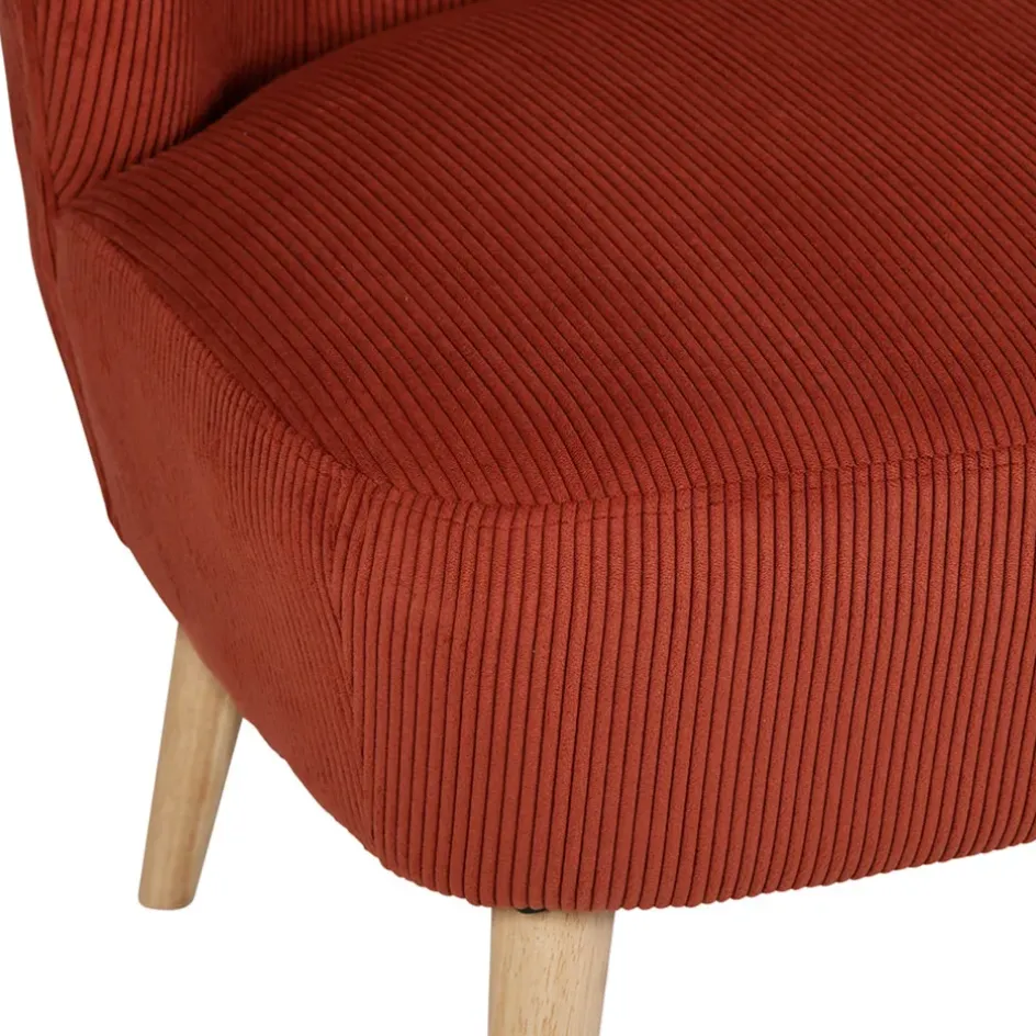 Fabrique de Styles Bancs Et Banquettes>Banquette 2 places en velours côtelé - Eleonor Terracotta