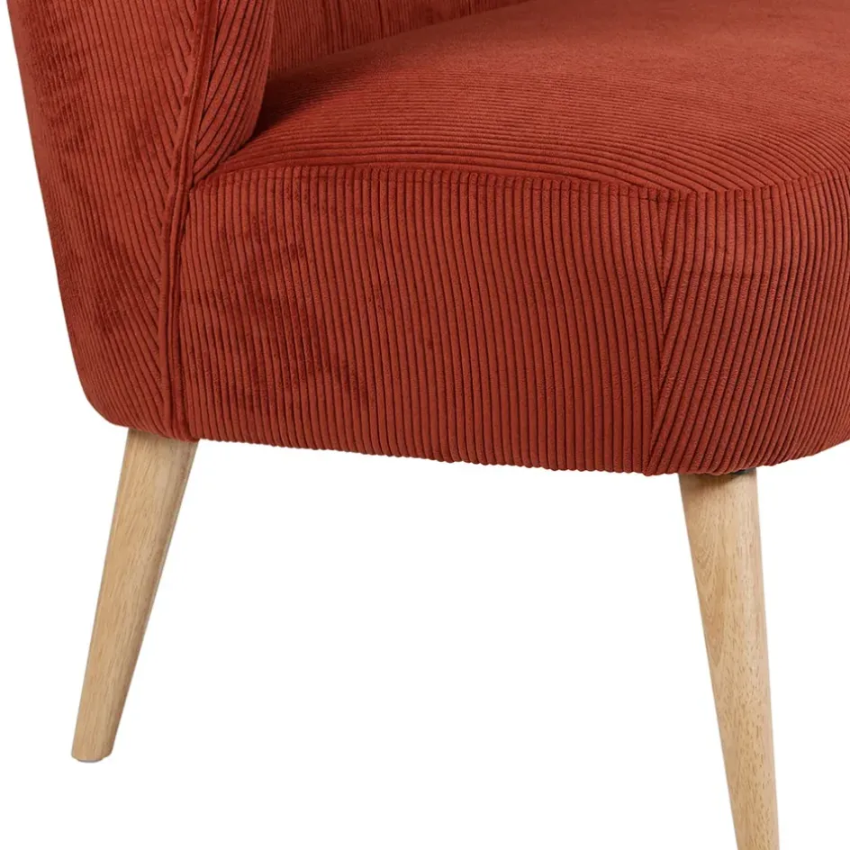 Fabrique de Styles Bancs Et Banquettes>Banquette 2 places en velours côtelé - Eleonor Terracotta