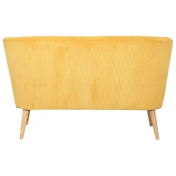 Fabrique de Styles Bancs Et Banquettes>Banquette 2 places en velours côtelé - Eleonor Moutarde