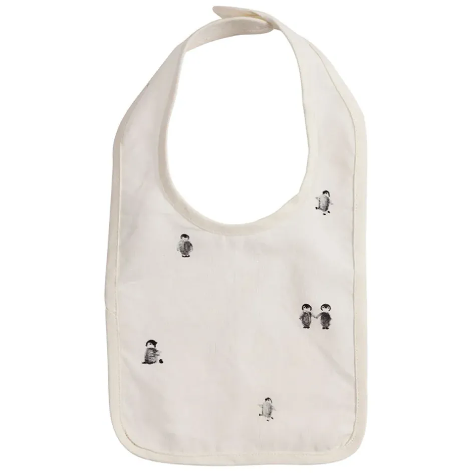 Fabrique de Styles Accessoires Repas>Bavoir en coton écru et gris - Banquise Ecru, Gris