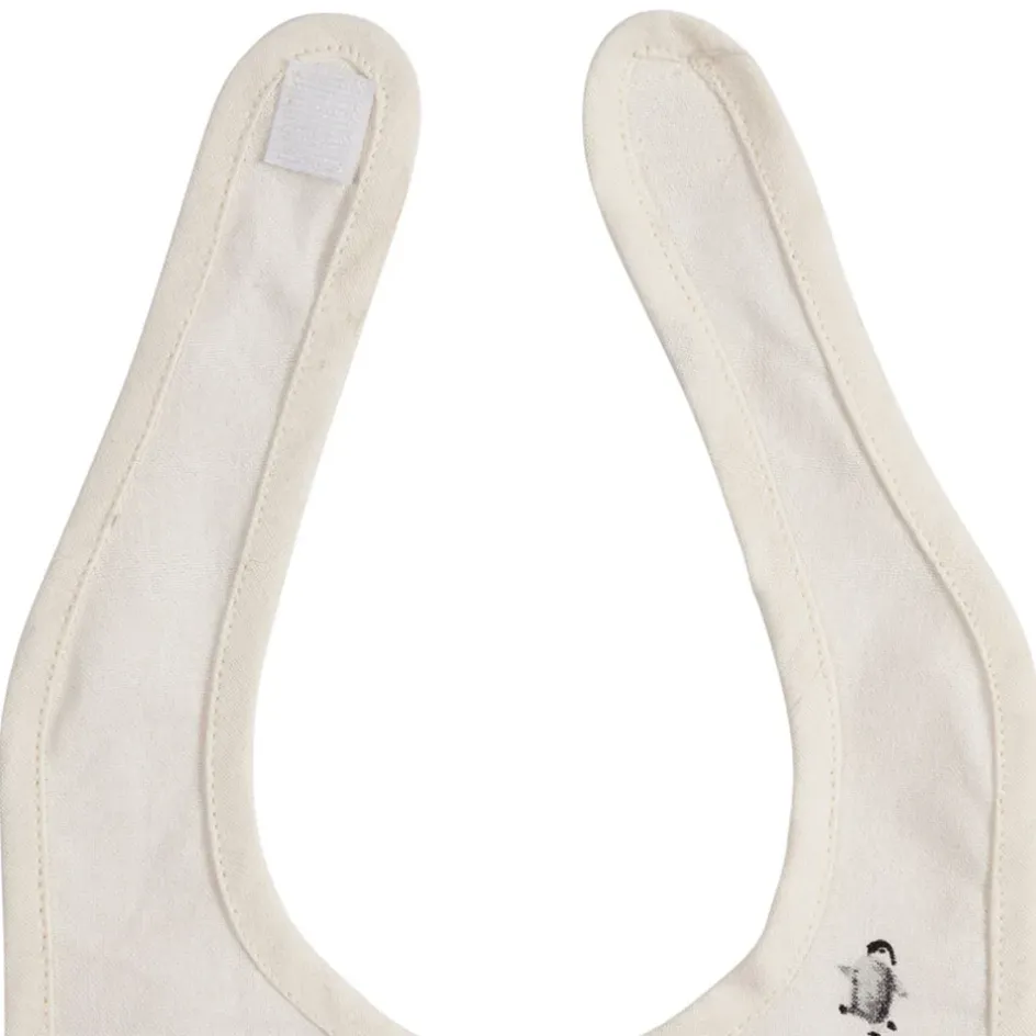 Fabrique de Styles Accessoires Repas>Bavoir en coton écru et gris - Banquise Ecru, Gris