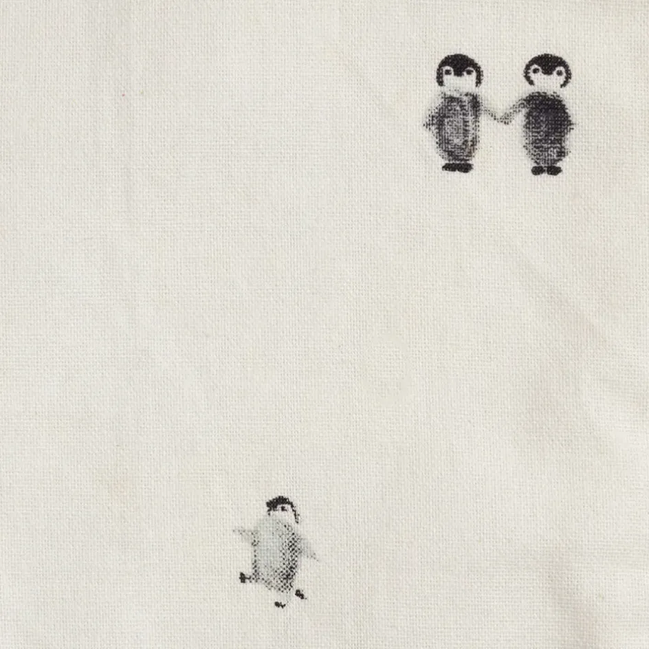 Fabrique de Styles Accessoires Repas>Bavoir en coton écru et gris - Banquise Ecru, Gris