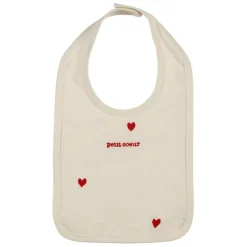 Fabrique de Styles Accessoires Repas>Bavoir en coton écru et rouge - Famille Ecru, Rouge