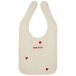 Fabrique de Styles Accessoires Repas>Bavoir en coton écru et rouge - Famille Ecru, Rouge