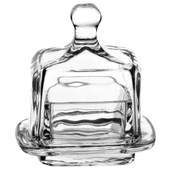 Fabrique de Styles Accessoires De Table>Beurrier carré beurrier en Verre Transparent