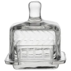 Fabrique de Styles Accessoires De Table>Beurrier carré en verre 8x8cm - Azelie Transparent