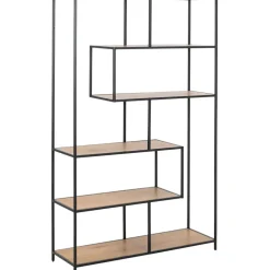 Fabrique de Styles Bibliothèques Et Étagères>Bibliotheque industrielle en métal et chêne - Senzo Naturel