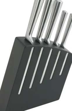 Fabrique de Styles Couteaux De Cuisine>Bloc couteaux kimono 5 couteaux de cuisine bloc noir Naturel