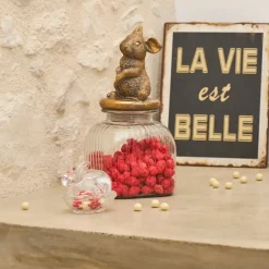 Fabrique de Styles Pots Et Bocaux>Bocal en verre avec couvercle lapin - Floreal Mordoré