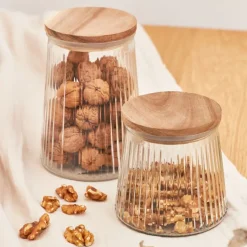 Fabrique de Styles Petits Rangements>Bocal en verre 65cl - Top Acacia Transparent