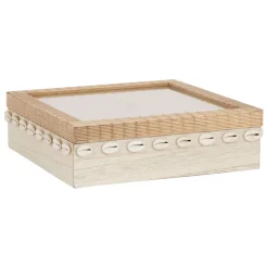 Fabrique de Styles Boîtes>Boite à thé 9 compartiments sable et coquillages - sand Naturel