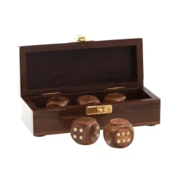 Fabrique de Styles Jeux>Boite a des en bois 16x5xh5cm Marron