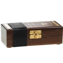 Fabrique de Styles Jeux>Boite a des en bois 16x5xh5cm Marron