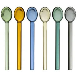 Fabrique de Styles Accessoires Vin Et Cocktails>Boite de 6 agitateurs a cocktail en verre l15cm - Colorea Multicolore