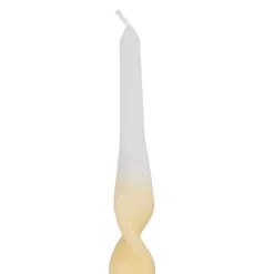 Fabrique de Styles Bougies Parfumées>Boite de 3 bougies chandelle 50g - Torsade Jaune