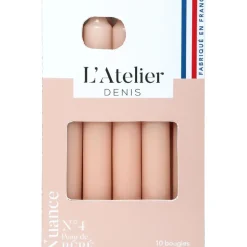Fabrique de Styles Bougies Non Parfumées>Boite de 10 bougies ménages, chandelles 6h Rose