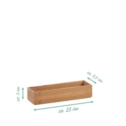 Fabrique de Styles Rangements Salle De Bain>Boite de rangement en bambou 23x7.5xh5cm Naturel