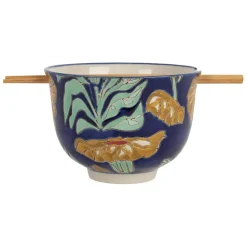 Fabrique de Styles Bols Et Coupelles>Bol en grès et bambou et baguettes - Flaura Multicolore