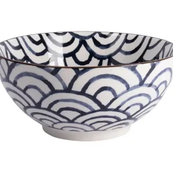 Fabrique de Styles Bols Et Coupelles>Bol itj bow d19.5xh9cm bleu et blanc Blanc, Bleu