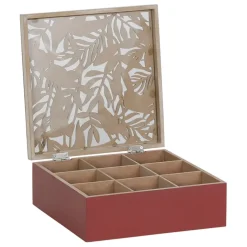 Fabrique de Styles Boîtes>Boîte à thé Solor 9 compartiments Terracotta