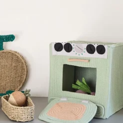 Fabrique de Styles Déco>Boîte rangement four en coton - Sweetdream Vert d'eau