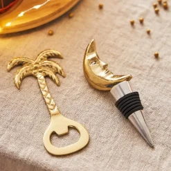 Fabrique de Styles Accessoires Vin Et Cocktails>Bouchon bouteille lune - Tropic Étoile Doré