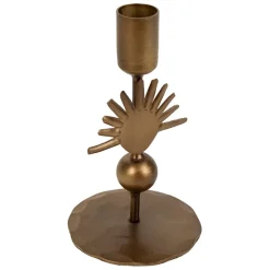 Fabrique de Styles Photophores, Bougeoirs Et Lanternes>Bougeoir en fer h15cm - Soleil Mordoré