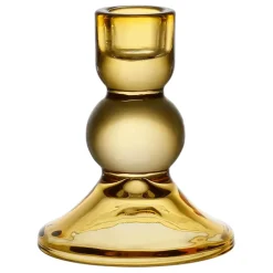Fabrique de Styles Photophores, Bougeoirs Et Lanternes>Bougeoir en verre h10cm - Alphe Ambre
