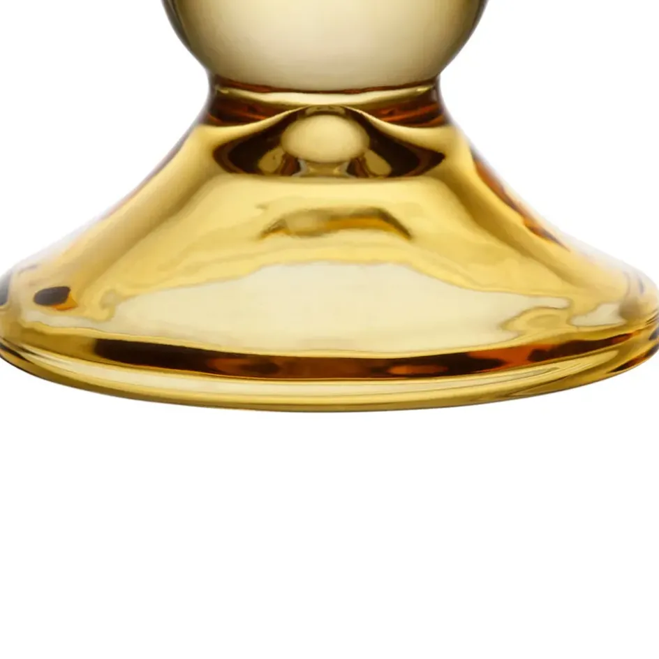 Fabrique de Styles Photophores, Bougeoirs Et Lanternes>Bougeoir en verre h10cm - Alphe Ambre