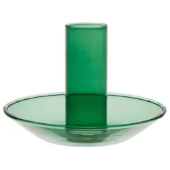 Fabrique de Styles Photophores, Bougeoirs Et Lanternes>Bougeoir en verre d10xh8cm - Funny Vert