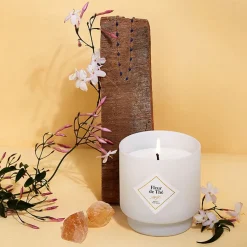 Fabrique de Styles Bougies Parfumées>Bougie Bijou Bracelet Or bille noire Fleur de thé 45h