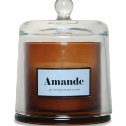 Fabrique de Styles Bougies Parfumées>Bougie cloche parfumée Amande Douce 20h Ambre