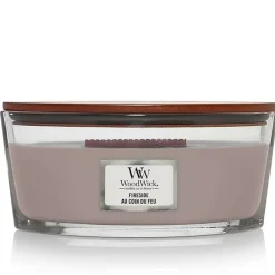 Fabrique de Styles Bougies Parfumées>Bougie ellipse parfumée Coin du feu Gris