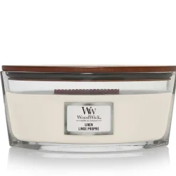 Fabrique de Styles Bougies Parfumées>Bougie ellipse parfumée Linge propre Blanc