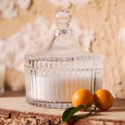 Fabrique de Styles Bougies Parfumées>Bougie en verre parfumée Palet Breton - Tradition Blanc