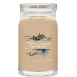 Fabrique de Styles Bougies Parfumées>Bougie jarre parfumée Ambre et bois de santal 100h Beige
