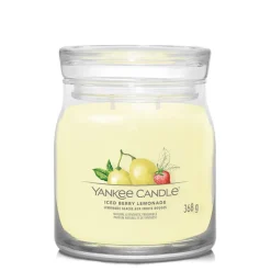 Fabrique de Styles Bougies Parfumées>Bougie jarre parfumée Limonade glacée aux fruits rouges 65h Jaune