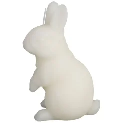 Fabrique de Styles Bougies Non Parfumées>Bougie lapin 5h - Floreal Blanc