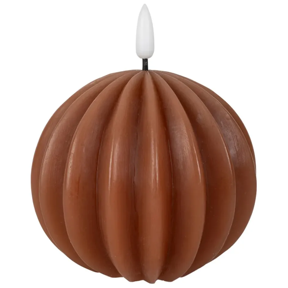 Fabrique de Styles Déco Lumineuse>Bougie led boule h12cm Terracotta